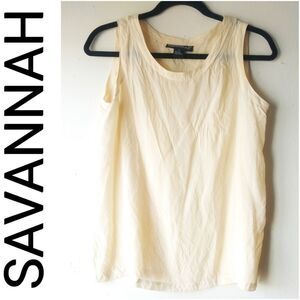 SAVANNAH SILK SHEATH BLOUSE - TAN